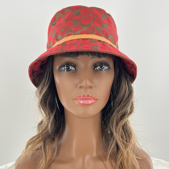 Coach Accessories Authentic Coach Red Bucket Hat Poshmark